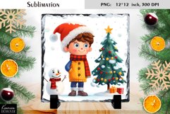 Christmas Cartoon Snowman|Cute Slate Design Product Image 1
