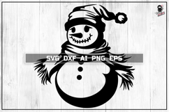 Snowman Svg, Cute Christmas, Winter Cut files DXF PNG Product Image 1
