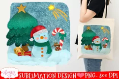 Cute Snowman PNG for sublimation | White Christmas design Product Image 2