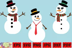 Snowman SVG | Christmas Snowman SVG | Cute Snowman SVG | PNG Product Image 2