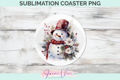 Christmas Snowman Round Coaster Product Image 1