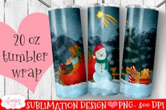 Snowman tumbler wrap for sublimation | Christmas tumbler PNG Product Image 1