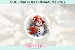 Christmas Snowman Sublimation Ornament Product Image 1