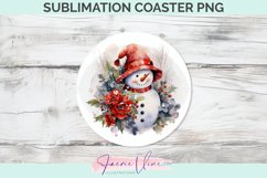 Christmas Snowman Round Coaster Product Image 1