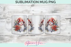 Christmas Snowman Sublimation Mug Product Image 1