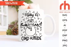 baby it’s cold outside svg, snowman with birds svg, snowman outline, xmas decoration svg, christmas scene svg, christmas sign svg, xmas window decor, window cling svg, christmas card svg, christmas shirt svg, xmas decoration svg, holiday design vector