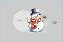 Snowmen png clipart|Cute snowmen| Watercolor Christmas png Product Image 2