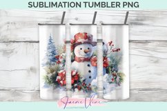 Snowman Christmas Sublimation Tumbler PNG Product Image 1