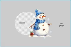 Cute Snowmen png clipart|snowmen Watercolor Christmas png Product Image 2