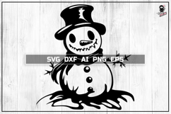Snowman Svg, Cute Christmas, Winter Cut files DXF PNG Product Image 1