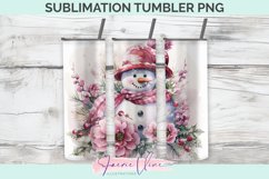 Snowman Christmas Sublimation Tumbler PNG Product Image 1
