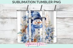 Snowman Christmas Sublimation Tumbler PNG Product Image 1