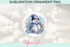 Christmas Snowman Sublimation Ornament Product Image 1