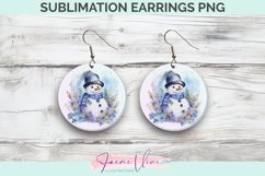 Christmas Sublimation Round Earrings Product Image 1