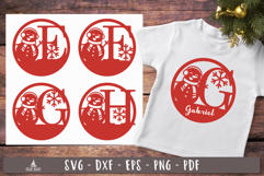 Snowman Alphabet Monogram Christmas Letters SVG