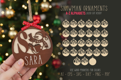 Snowman Alphabets A-Z Christmas Sign Laser Cut Ornaments Product Image 1