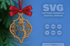 Snowman Arabesque Hanging Ornament Product Image 10