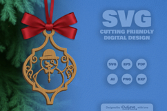 Snowman Arabesque Hanging Ornament Product Image 3