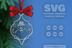 Snowman Arabesque Hanging Ornament Product Image 2