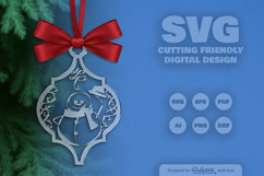 Pattern Arabesque Split Ornament Christmas Lasercut Product Image 1