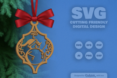 Snowman Arabesque Hanging Ornament Product Image 2