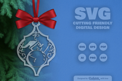 Pattern Arabesque Split Ornament Christmas Lasercut Product Image 1