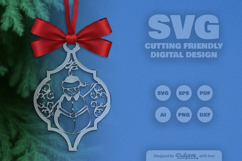 Pattern Arabesque Split Ornament Christmas Lasercut Product Image 1