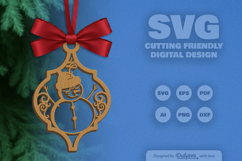 Snowman Arabesque Hanging Ornament Product Image 4