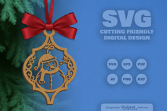 Pattern Arabesque Split Ornament Christmas Lasercut Product Image 3