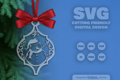 Pattern Arabesque Split Ornament Christmas Lasercut Product Image 2