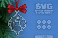 Snowman Arabesque Hanging Ornament Product Image 2
