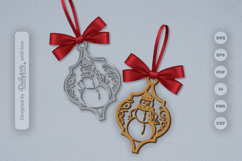 Snowman Arabesque Hanging Ornament Product Image 2