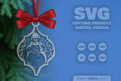 Snowman Arabesque Hanging Ornament Product Image 1