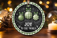 Snowman Black Hat Plaid Scarf Ornament Product Image 2