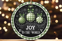 Snowman Black Hat Plaid Scarf Ornament Product Image 3