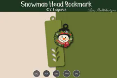Snowman Bookmark SVG Product Image 2