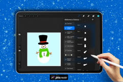 Christmas Snowman Builder | 20 Procreate Stamps Product Image 3