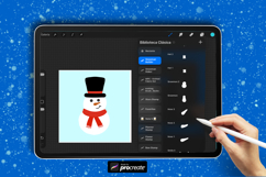 Christmas Snowman Builder | 20 Procreate Stamps Product Image 4