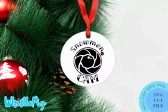 Snowman Cam Svg Christmas Svg Christmas Ornament Svg Product Image 1