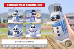 Tumbler Wrap Snowman Christmas Product Image 1