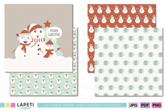 Snowman 12x12 digital papers for holiday scrapbooking and craft projects