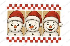 Snowman Christmas Brushstroke PNG, Snowman Christmas PNG Product Image 2