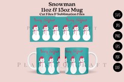 snowman christmas coffee mug glass wrap svg 11oz 15oz mug svg presized for 11oz 15oz glass ready to cut and sublimation files