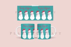 snowman christmas coffee mug glass wrap svg 11oz 15oz mug svg presized for 11oz 15oz glass ready to cut and sublimation files