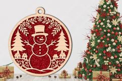 Snowman Christmas Ornament SVG Product Image 2