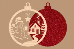 Snowman Christmas Ornament SVG Product Image 2