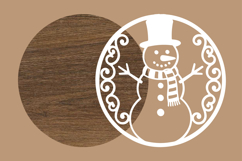 Snowman Christmas Ornament SVG Product Image 2