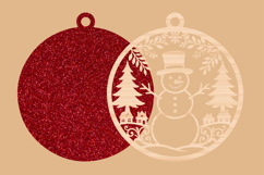 Snowman Christmas Ornament SVG Product Image 3