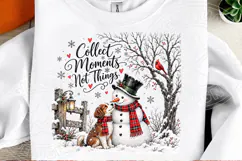 Snowman Christmas PNG, Winter Dog and Ca Product Image 2