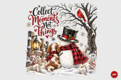 Snowman Christmas PNG, Winter Dog Png Product Image 1